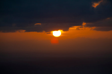 Amazing sunrise above the sea