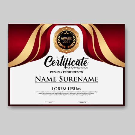 Professional certificate template diploma award designのイラスト素材