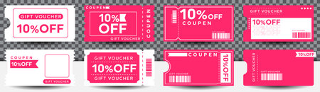 Vector design COUPON FASHION TICKET CARD template element for graphic design. Illustration of graphic vector elementsのイラスト素材