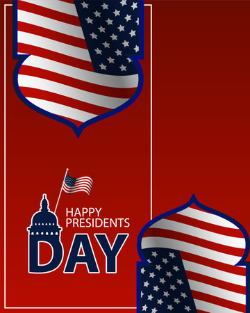 President's Day Background Design. It is suitable for posters, banners, invitations, advertising. Vector illustration. Vector Illustration.のイラスト素材