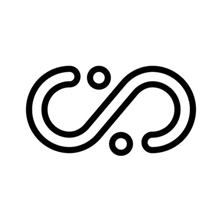 Infinity icon in trendy line style design. Vector graphic illustration. Unlimited symbols for...