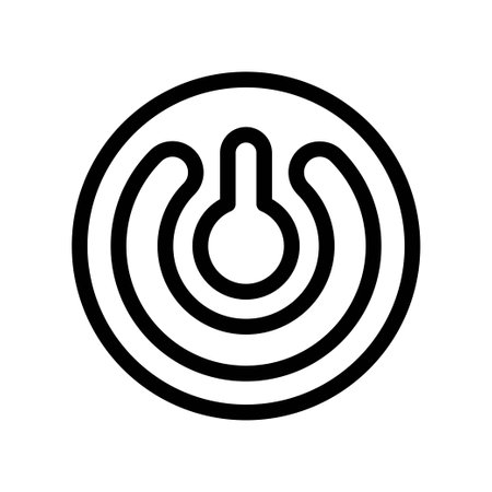 Button icon in trendy line style design. Vector graphic illustration. Button symbol for website, logo, app and interface design. Black icon vector designのイラスト素材