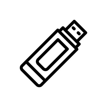 flash disk icon or logo vector illustration isolated sign symbol suitable for display, website, logo and designer. High quality black style vector iconのイラスト素材