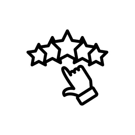 rating icon or logo design isolated sign symbol vector illustration - high quality line style vector icon suitable for designers, web developers, displays and websitesのイラスト素材
