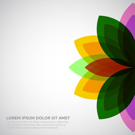 Transparent leaf abstract background design illustration. Vector image.のイラスト素材