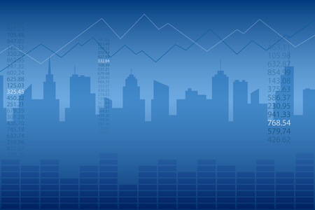 Abstract background city graph blue vectorのイラスト素材