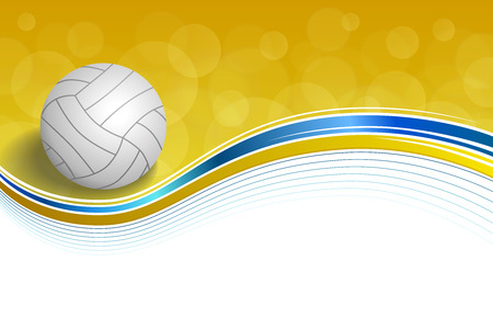 Background abstract sport volleyball blue yellow ball frame illustration vectorのイラスト素材