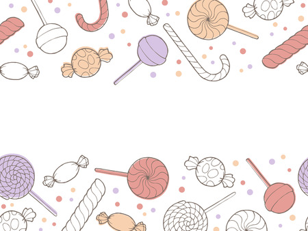 Candy graphic color loop background sketch illustration vectorのイラスト素材