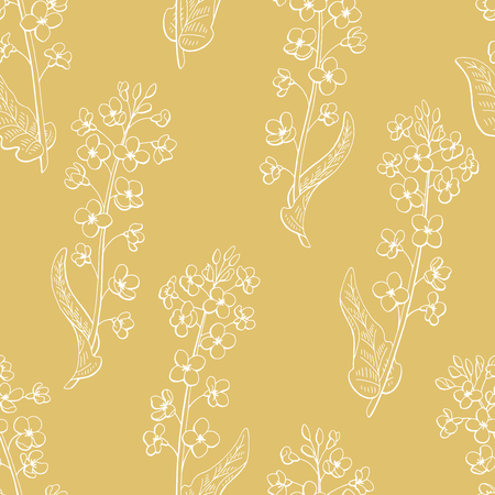 Rape flower graphic color seamless pattern background vector illustrationのイラスト素材
