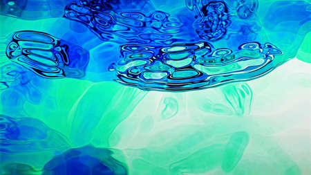 Blue Fluid 0201  Abstract blue fluid forms の写真素材