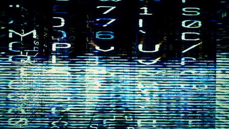 Digital Data Chaos 0337 - Chaotic digital data abstraction with numbers and letters 