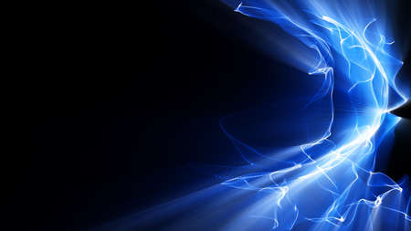 Light Effect 0392 - Waves of blue light undulate, ripple and shine.の写真素材