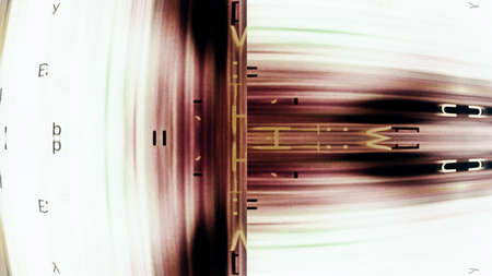 Digital data tech abstraction with letters, numbers on a white background.の写真素材