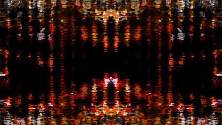 Futuristic, video screen display pixels creating an abstract pattern.の写真素材