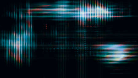 Futuristic, video screen display pixels creating an abstract pattern.の写真素材
