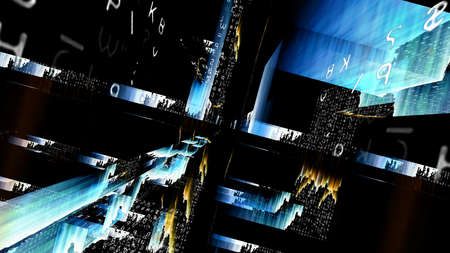 Futuristic technology screen 10568 from a series of abstract future tech imagery.の写真素材