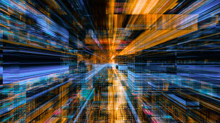 Conceptual futuristic technology digital light abstraction. High resolution illustration 10798.の写真素材