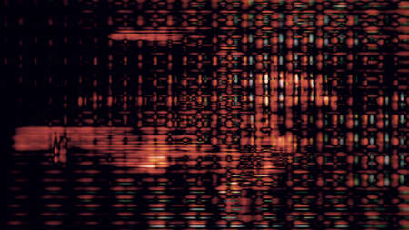 Futuristic, video screen display pixels creating an abstract pattern. From a series of abstract...