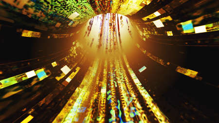 Conceptual futuristic technology digital light abstraction. High resolution illustration 11134 from a series of abstract futuristic technology.の写真素材