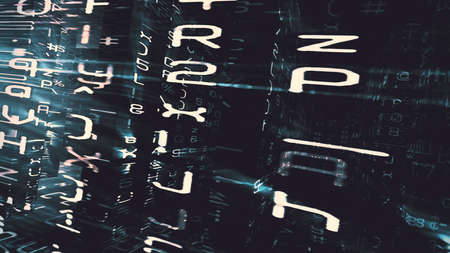 Futuristic digital technology data screen abstraction. High resolution illustration 11135 from a...