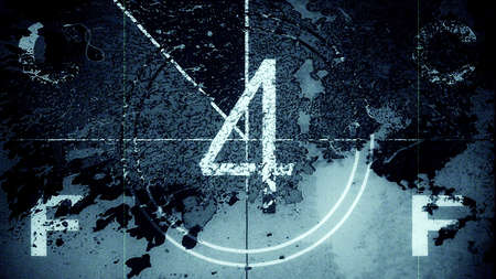 Film Leader Countdown Frame Four. Illustration 10885.