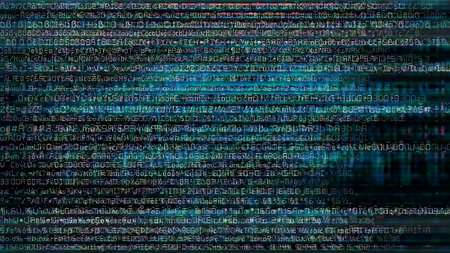 Futuristic technology screen 10523 from a series of abstract future tech imagery.