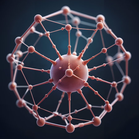 This digital illustration presents an intriguing close-up view of a singular cell and a nano bot, magnified to highlight the intricate details and quantum biology. The image explores the fascinating world of ultra macro photography, capturing the cells structure and nano bot in stunning detail. Despite its scientific nature, the image possesses an aesthetic quality, turning quantum biology into a masterpiece of natures design and technology. Overall, the image serves as an excellent example of the beauty and complexity found in the smallest units of technology and life.の素材