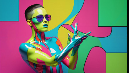 Neon Pop Art Body Paintの素材