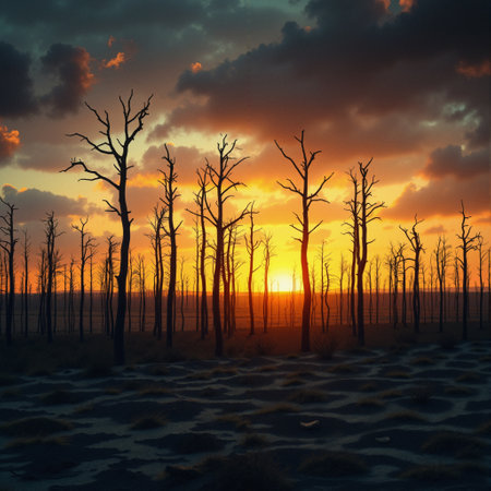 Barren Forest Sunset Glowの素材