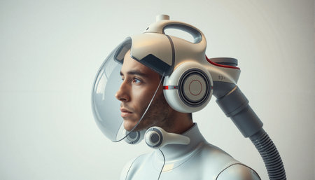 Futuristic Sci-Fi Astronaut Helmetの素材