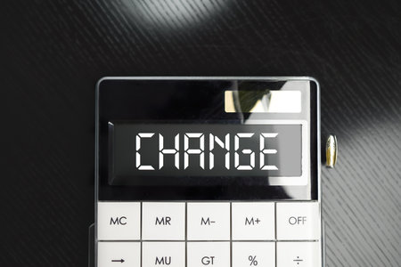 word change on calculator display and charts