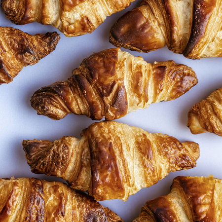 Croissant flat layの写真素材
