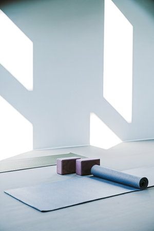Yoga room with natural light