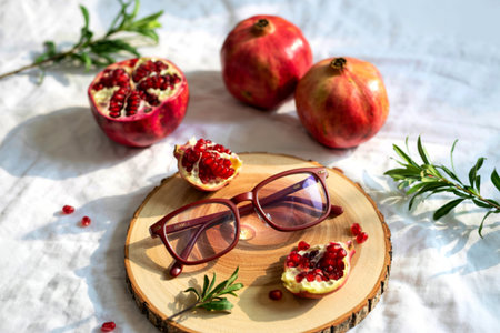 The high angle glasses pomegranate