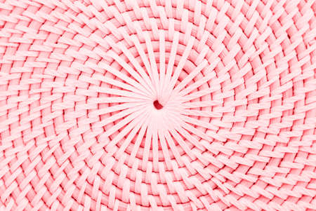 Close up view of the circular straw surface. Circular rose shapes. Textured surface with circles.の写真素材