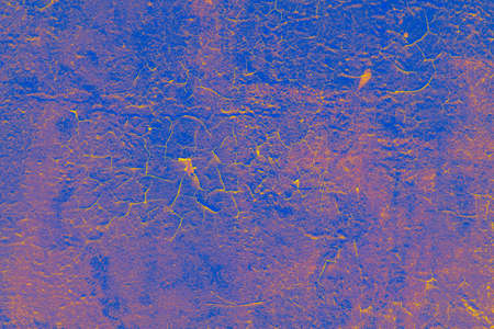Yellow and blue texture for designer background. Colorful background. Abstract background of cracked...