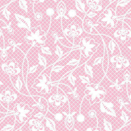 Seamless lace floral pattern. Infinitely wallpaper, decoration for your design, lingerie and jewelry. Your invitation cards, wallpaper, and more.のイラスト素材