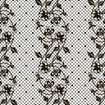 Seamless lace floral pattern. Infinitely wallpaper, decoration for your design, lingerie and jewelry. Your invitation cards, wallpaper, and more.のイラスト素材