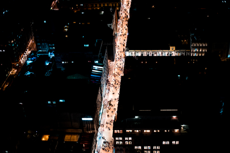 Aerial view of the historic center of the city of Mexicoの写真素材