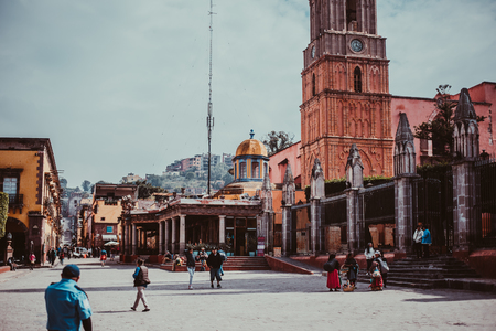 Main park of San Miguel de Allende, Guanajuato, Mexicoのeditorial素材
