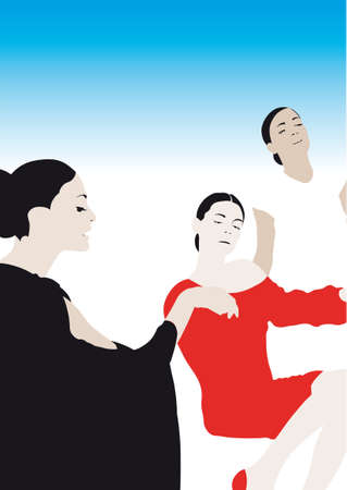 girlsのイラスト素材