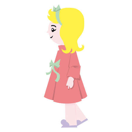 Doll retro vector illustrationのイラスト素材