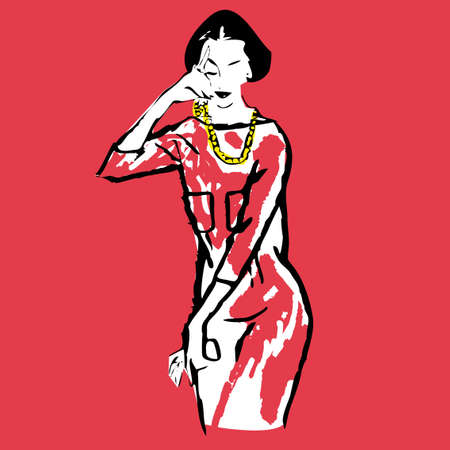 Woman vector illustrationのイラスト素材