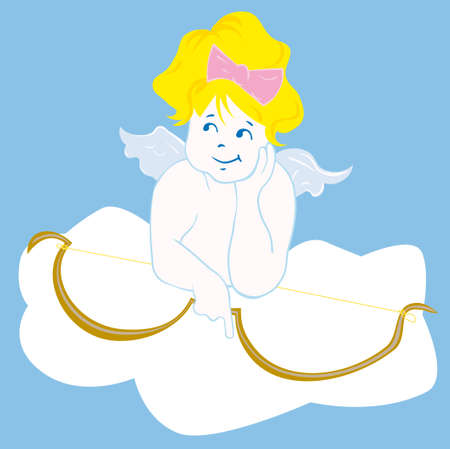Cupid vector illustration. Valentines dayのイラスト素材