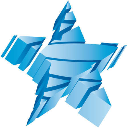 3D star vector illustrationのイラスト素材