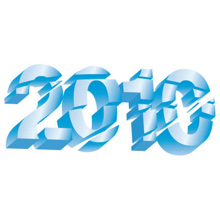 Beautiful numerical designation of new 2010のイラスト素材