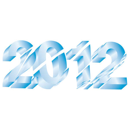 Beautiful numerical designation of new 2012のイラスト素材