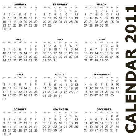 Calendar 2011 vector illustrationのイラスト素材