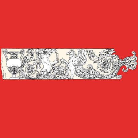 ornament  illustration art classic roman greeceのイラスト素材