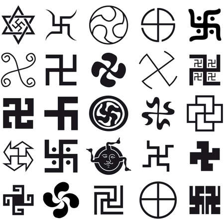 Swastika.  various religious symbolsのイラスト素材